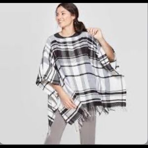 A New Day plaid poncho